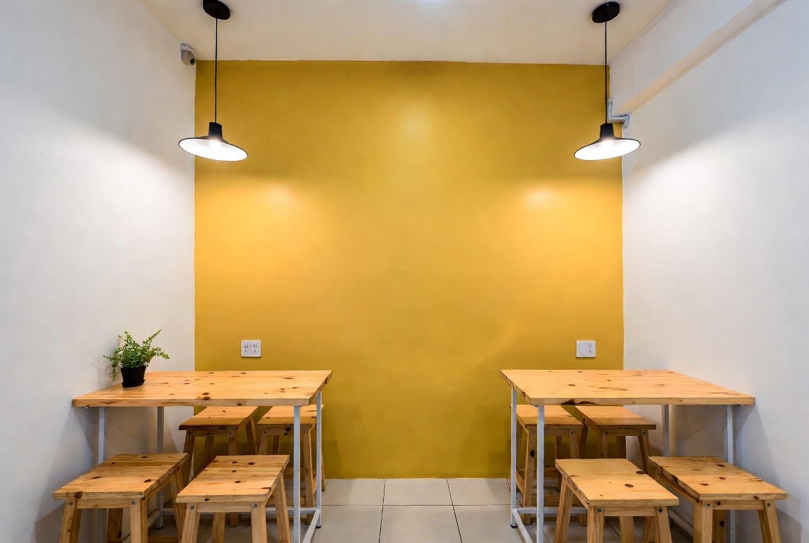 Café interior and ceiling repaint